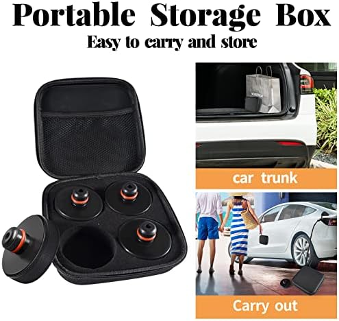 Chirano Lifting Jack Pad for Tesla Model 3/S/X/Y, 4 Pucks with Storage Case, Accessories for Tesla Vehicles 2013 to 2025