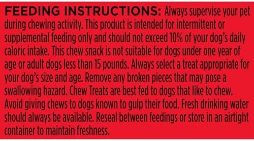 Milk-Bone Comfort Chews, Rawhide Free Dog Treats with Unique Chewy Texture and Real Beef, 9 Chews (Pack of 4), Easy on Digestive System