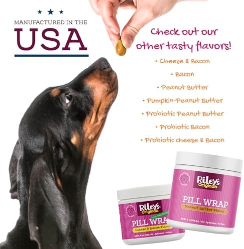 Riley's Pill Wrap for Dogs - Delicious Pumpkin & Peanut Butter Flavored Pill Paste for Dogs - Wrap Pills, Capsules, Tablets in a Pocket or Pouch to Mask The Taste - 4.2 oz