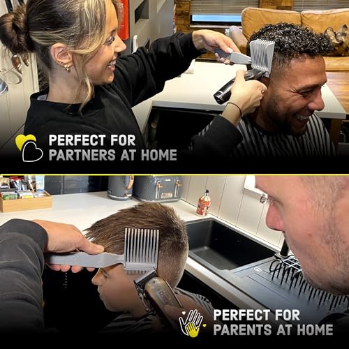 Fade Comb Left Handed Original Grade 1(3mm) Hair Blending Tool, Blend Hair at Home like a Barbershop, Blending Comb, Compatible with all Hair Clippers Men, Barber Accessories - BLEND FREND