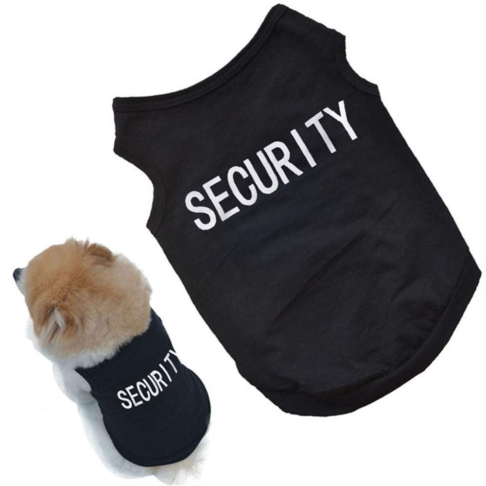 Small Dog Clothes for Boys Dogs Shirts Cat T Shirts Security French Bulldog Clothes Cute Oufits Doggy Apparels Yorkie Costume