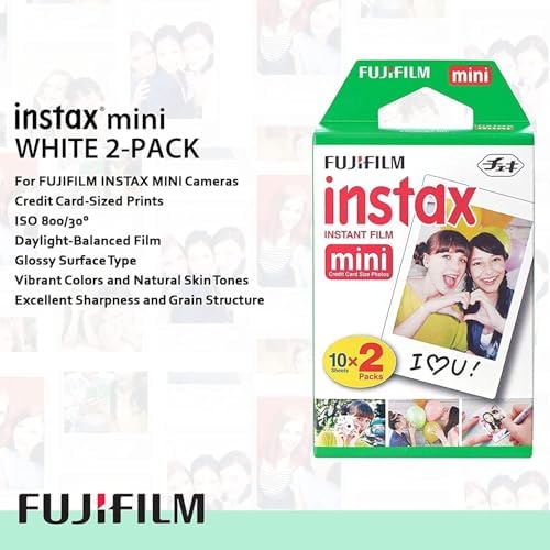 Fujifilm Instax Mini Link 3 Smartphone Printer Sage Green + Fuji Film Value Pack (20 Sheets)+ Shutter Accessories Bundle, Incl. Protective Case, 20 Sticker Frames, USB Type C Cable