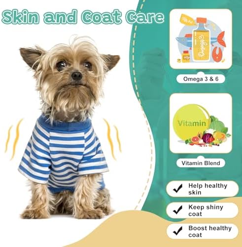 Probiotics for Dogs Digestive Health, Dog Probiotics and Digestive Enzymes, Prebiotics, Omega-3 & 6 and Vitamin for Dogs, 6 Billion CFUs for Gut Health and Immune Support, 120 Chews