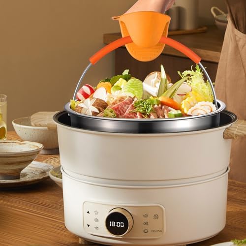 GREATLINK Food Steamer for Cooking, Vegetable Steamer Basket for Instant Pot Accessories 6 Qt, Stainless Steel Steamer Basket for Pot, Veggie, Fish, Seafood, Egg, Pasta, Dumpling Steamer with Handle (6 Qt - Steamer Basket)