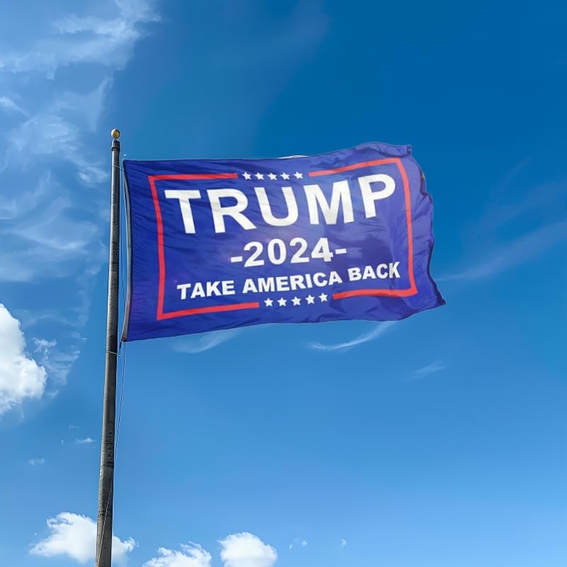 Donald Trump Flag 6X10 FT - Take American Back Flag,Vivid Color, All Weather, Double Stitched President Flags,Polyester Flags with Sturdy Brass Ring.