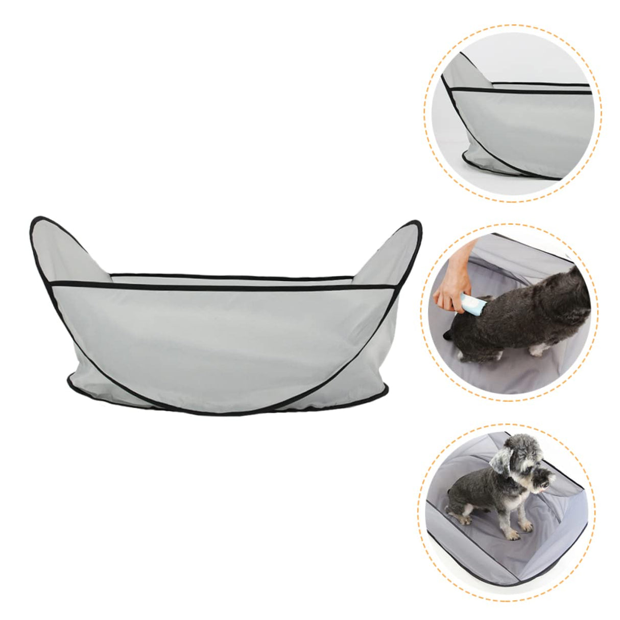 BCOATH Pet Shearing Bib Dog Haircut Apron Washable Hair Collector Foldable Grooming Hair Catcher for Home Use Cats and Dogs