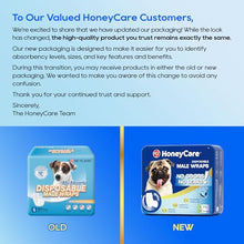 Load image into Gallery viewer, HONEY CARE All-Absorb A26 Male Dog Wrap, 50 Count, Small