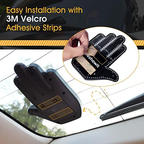 Car Accessories for Men, Car Middle Finger Light with Remote - Give The Bird & Wave & Love to Drivers - Truck Accessories, Finger Flicker LED Hand Gesture Signs, Ideal Gift for Men and Women