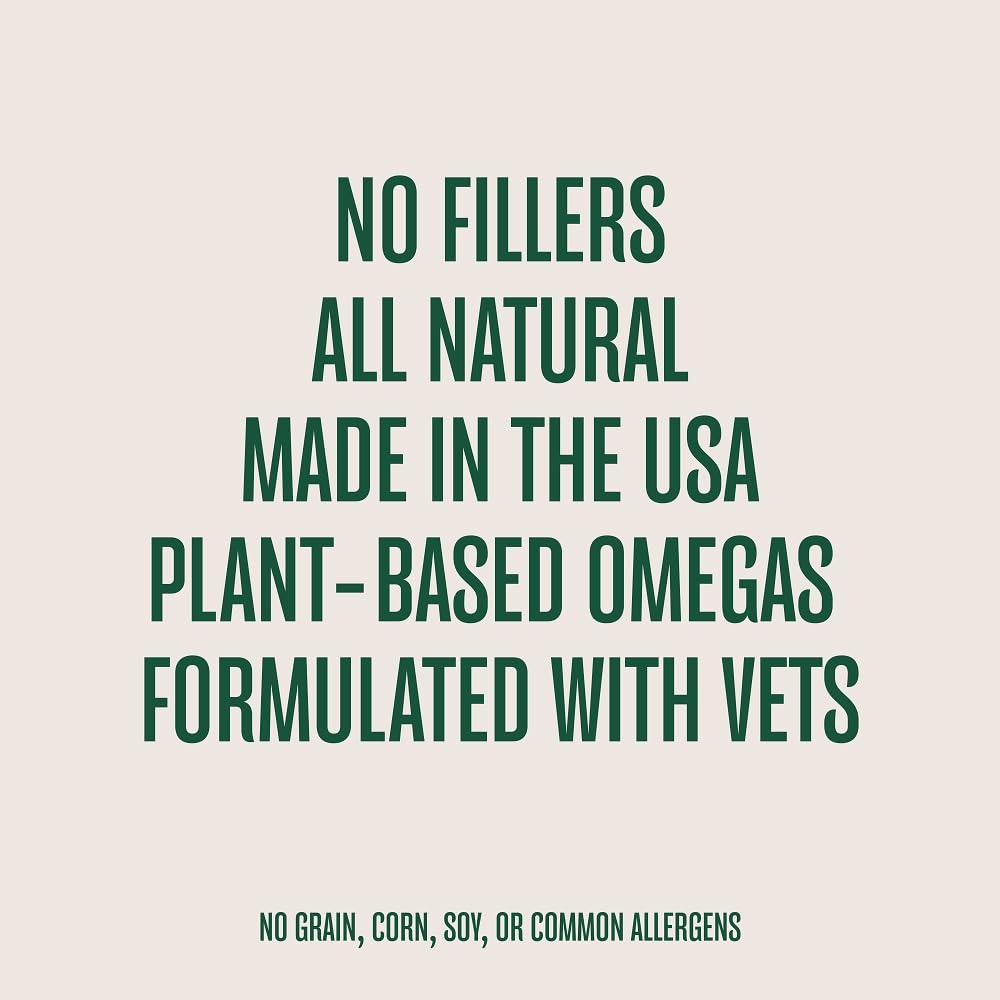 WagWell Ahiflower Omega Chews – Vet-Formulated, All Natural, Made in The USA – Skin, Coat, & Joint Chews for Dogs – Plant-Based Omega 3, 6 & 9 – Dog Fish Oil Alternative, Chicken-Flavored, 60 Chews