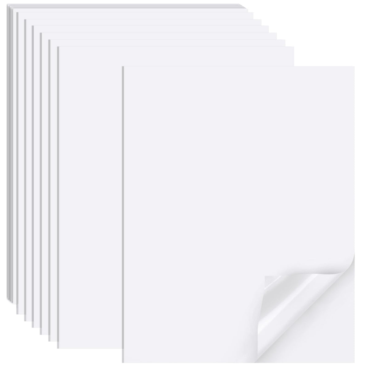 Printable Sticker Paper for Inkjet Printer, 40 Sheets 8.5"x11'' Matte Sticker Printer Paper Full Sheet Labels for Laser/Inkjet Printers, Letter Size