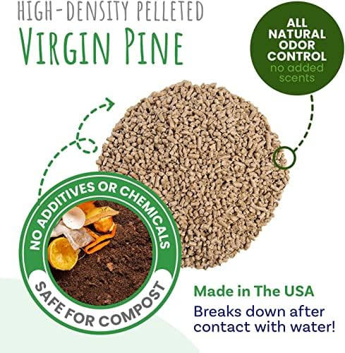 Small Pet Select Premium Pine Pelleted Cat Litter, 100% All Natural Pellet Kitty Litter, Non Clumping Non Tracking Low Dust Litter Meant for Use with Sifting Litter Box, Made in USA, 40 lbs