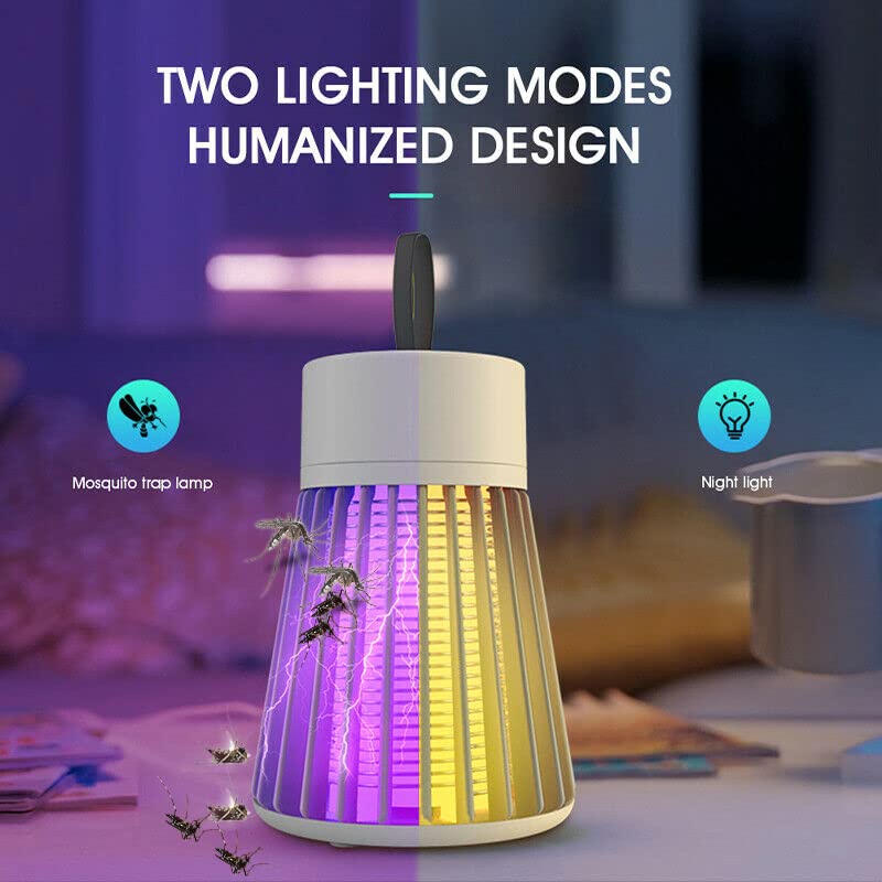 LXPVSA Bug Zapper Indoor,Mosquito Zapper,Rechargeable Indoor Bug Zapper Outdoor,Mosquito Trap,Fly Zapper,Mosquito Killer Portable USB LED for Home Bedroom Outdoor Camping, Gray