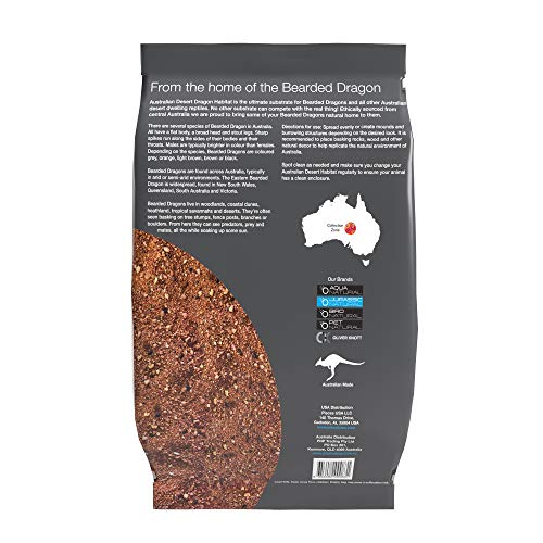 Jurassic Natural Australian Desert Dragon Habitat Substrate for Bearded Dragons and Other Lizards, Red, 10lb