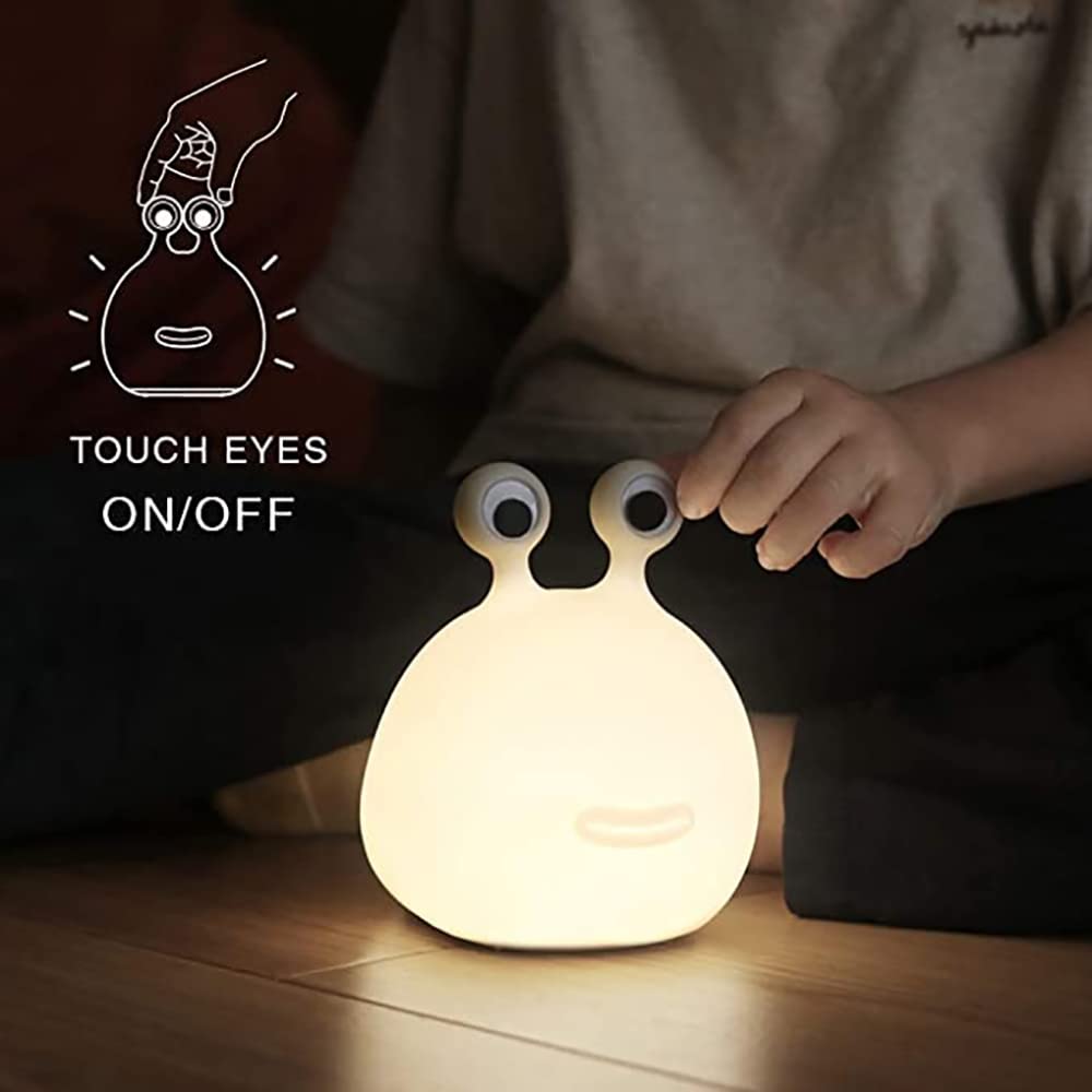 Slug Night Light,Silicone lamp for Kids USB Rechargeable Cute Animal Lamps Timer Setting safe Bedside Lamp Portable LED Lamps for Breastfeeding Dorm Room Decor for Christmas Gift Baby Kids Girls Teens