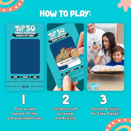 The Ultimate Family Bonding Bundle, Top 50 Family Games + Top 50 Family Activities Scratch Off Decks. +1,000 Hours of Fun. Create Memories That Will Last Forever!…