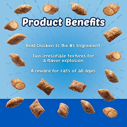 Blue Buffalo Bursts Crunchy & Creamy Cat Treats, Great for Training, Paw-Lickin' Chicken, 2-oz Bag ( 6 pack)