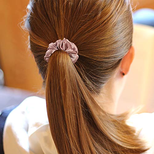 WILLBOND 24 Pieces Satin Hair Scrunchies Bulk Silk Elastic Hair Bands Ropes Ponytail Holder for Women Girls Accessories Decorations(Vintage Colors)