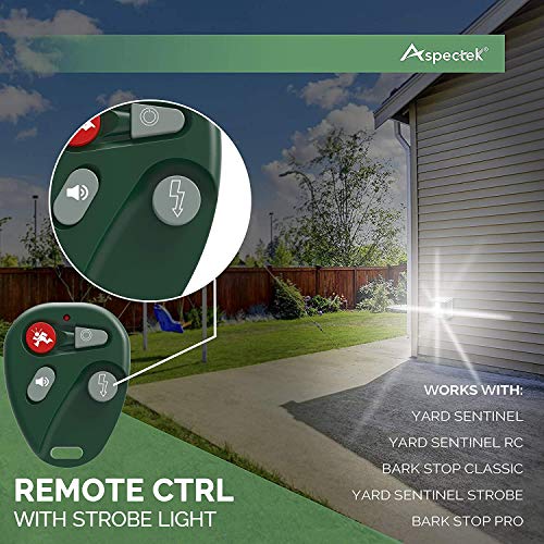ASPECTEK Yard Sentinel Ultrasonic Animal Repellent, Waterproof Ultrasonic Cat Fox Repeller with Motion Detector, Pet Dog Deterrent, Rabbit Rat Scare for Garden Yard Field Farm, 4 Key Remote (UK Plug)