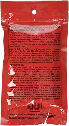D'Addario Accessories Guitar Humidifier Packs - Two-Way Humidification System Conditioning Packets - For Restoring to Proper Guitar Humidification Level - 3 Restore Conditioning Packets