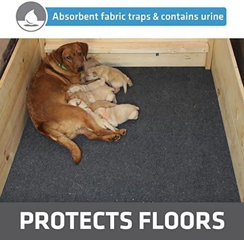 Drymate Whelping Box Liner Mat, Washable and Reusable Dog Puppy Pee Pad, Absorbent, Waterproof, Durable, Can Be Cut to Fit (USA Made) (48" x 100")