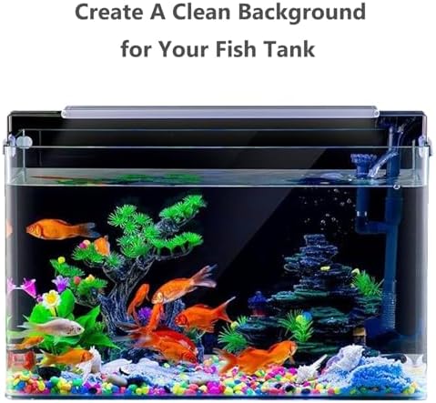 Aquarium Background Static Cling Black Fish Tank Background Wallpaper Fish Tank Backdrop Vinyl Aquarium Poster Background 31 x 16 in