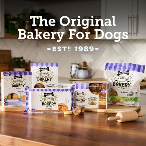 Three Dog Bakery Blueberry Pancake Bites - Dog Treats with Real Blueberries & Vanilla, Dog Training Treats, Puppy Treats, Dog Treat Cookies