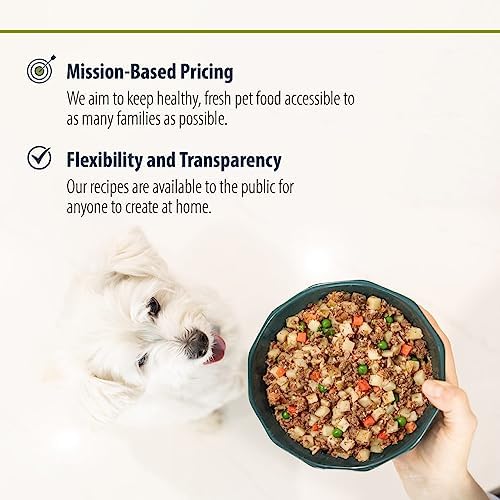JustFoodForDogs Frozen Fresh Dog Food for Sensitive Stomachs, Complete Meal or Dog Food Topper, Balanced Remedy Human Grade Dog Food Recipe, 72 oz (Pack of 7)
