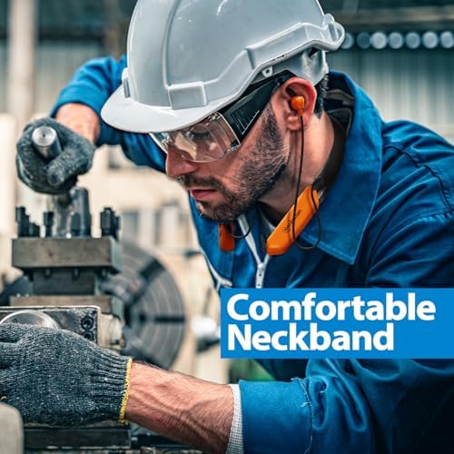 MANHATTAN Bluetooth Wireless Neckband Headphones — Work Earbud Earphones with 15H Playtime, Noise-Isolating, IPX4 Water Resistant, Built-in Mic – for Work, Music, Calls – 3 Yr Mfg Warranty -179829