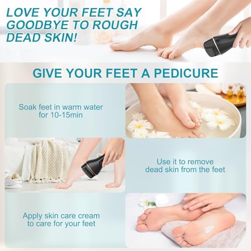 8 Pack Refill Rollers for Electric Foot Callus Remover, Replacement Rollers Heads Foot Care Pedicure Tools, 3 Pack Extra Coarse, 3 Regular Coarse, 2 Gentle Coarse Refill Rollers for Electric Foot File