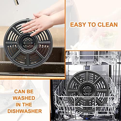 Air fryer Accessories for Ninja AF101 AF161 AF150 Air Fryer, 8.2'' Round Food Grade Air Fryer Grill Pan Grill Plate Crisper Plate Replacement Parts Tray Rack Compatible Ninja Foodie Pressure Cooker