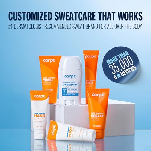 Carpe Antiperspirant Hand Lotion, A dermatologist-recommended, smooth lotion that helps stop hand sweat, Great for hyperhidrosis (Warm Vanilla)