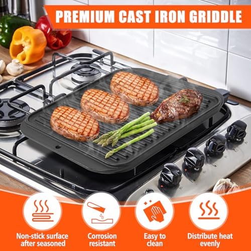 KEESHA Toaster Oven Tray for Cuisinart Air Fryer Tray Replacement, Premium Cast Iron Air Fryer Pans for Cuisinart TOA-060 and TOA-065