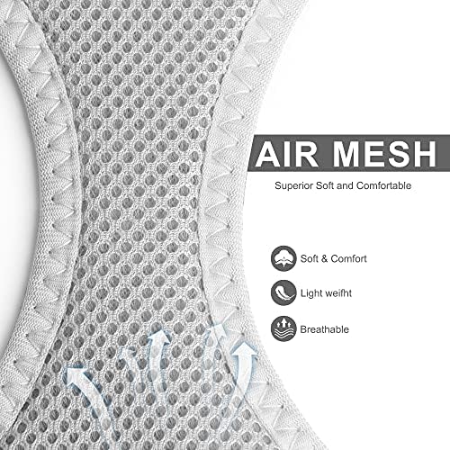 Fida Comfy Dog Harness with Leash, Soft Puppy Vest Escape Proof, Breathable Lightweight Soft Mesh, Adjustable Reflective Step-in Harness for Cat & Extra-Small Pet (XS, Grey)