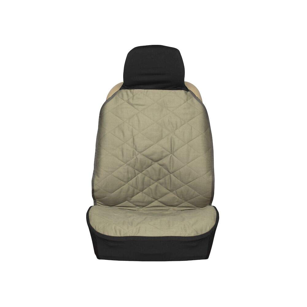 PetSafe Happy Ride Quilted Bucket Seat Cover - Long-Lasting Waterproof Padded Seat Protection with Secure Seatbelt Access - Keeps Leather Seats Clean & Protects from Scratches - Green
