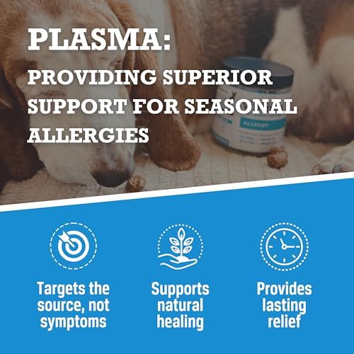 WINPRO Dog Allergy Relief Chews – Plasma-Powered Soft Chews for Dogs – Grain-Free, Natural Blood Protein Supplements – Anti-Itch, Skin & Allergy Relief – 60 Chews, Made in The USA