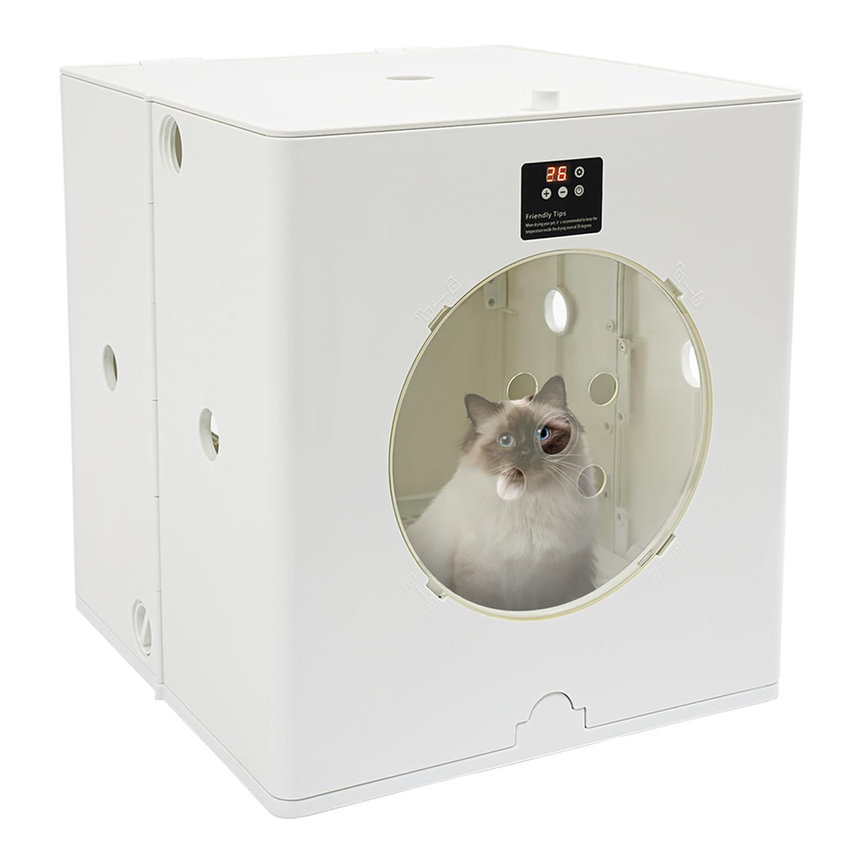 Florchest 88L Automatic Pet Dryer Box for Cats and Small Dogs,Foldable Cat Dryer Box Smart Temperature Control,Adjustable Wind Speed,Pet Dryer Box Ultra Quiet Dog Hair Dryer