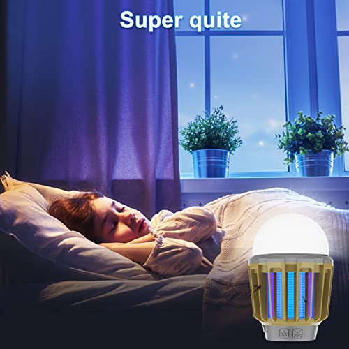 Wisely Bug Zapper Outdoor/Indoor Electric, USB-C Rechargeable Mosquito Killer Lantern Lamp, Portable Insect Electronic Zapper Indoor Trap, with LED Light 1PK Olive