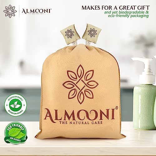 Almooni Egyptian Loofah Exfoliating Body Scrubber, Natural Real Egyptian Shower Loofah Sponge Body Scrubber for Women and Men, for Body and Face That Will Get You Clean - 2 Count (1 Pack)