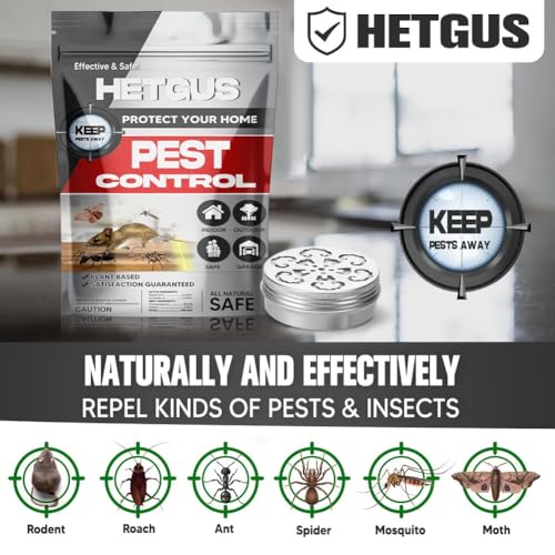 Pest Control Cream, Rodent Repellent, Peppermint Mouse Repellent, HETGUS Repel Rodents, Mouse, Mice, Rats, Ants, Roach, Bugs, Moths & Other Pest, Spider Repellent Indoor,Mosquito Repellent- 2P