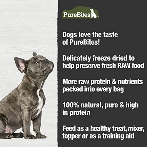 PureBites Beef Freeze Dried Dog Treats, 1 Ingredient, Made in USA, 44oz