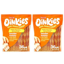 Load image into Gallery viewer, Hartz Oinkies Tender Twists with Real Chicken Breast Rawhide-Free Dog Treats, Highly Digestible Dog Chews, 72 Count