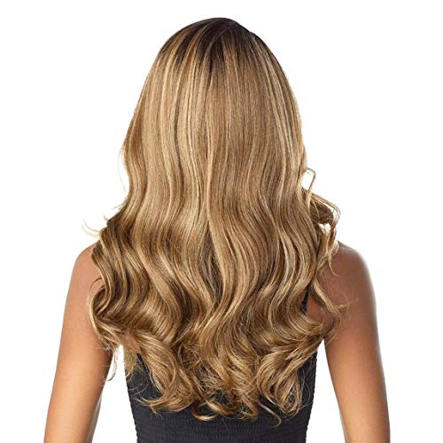 Sensationnel What lace 13x6 Wigs - zelena lacefrontal hand tied glueless synthetic with natural density preplucked hairline (T1B/27)