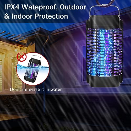 AURCAN Updated Bug Zapper Outdoor Indoor, Fly Zapper Outdoor Indoor, 4200V Waterproof Electric Mosquito Trap Outdoor, Mosquito Killer,Insect Fly Trap for Home Backyard Patio Garden