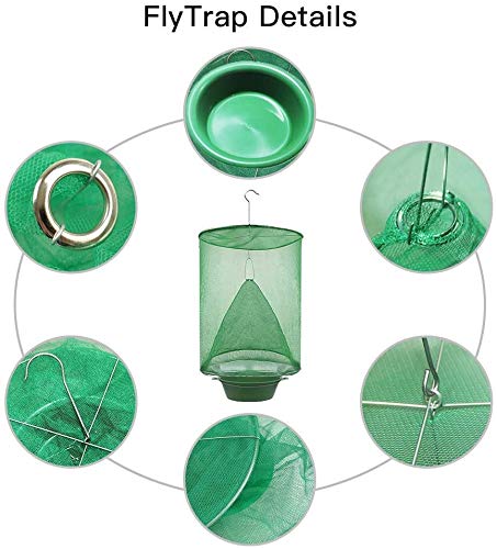 Ckyuna 8 Pack Fly Trap Garden Ranch Orchard Trap,Ranch Fly Trap Flay Catcher, The Most Effective Trap Ever Made with Pots Flay Catcher New Fly Red Drosophila