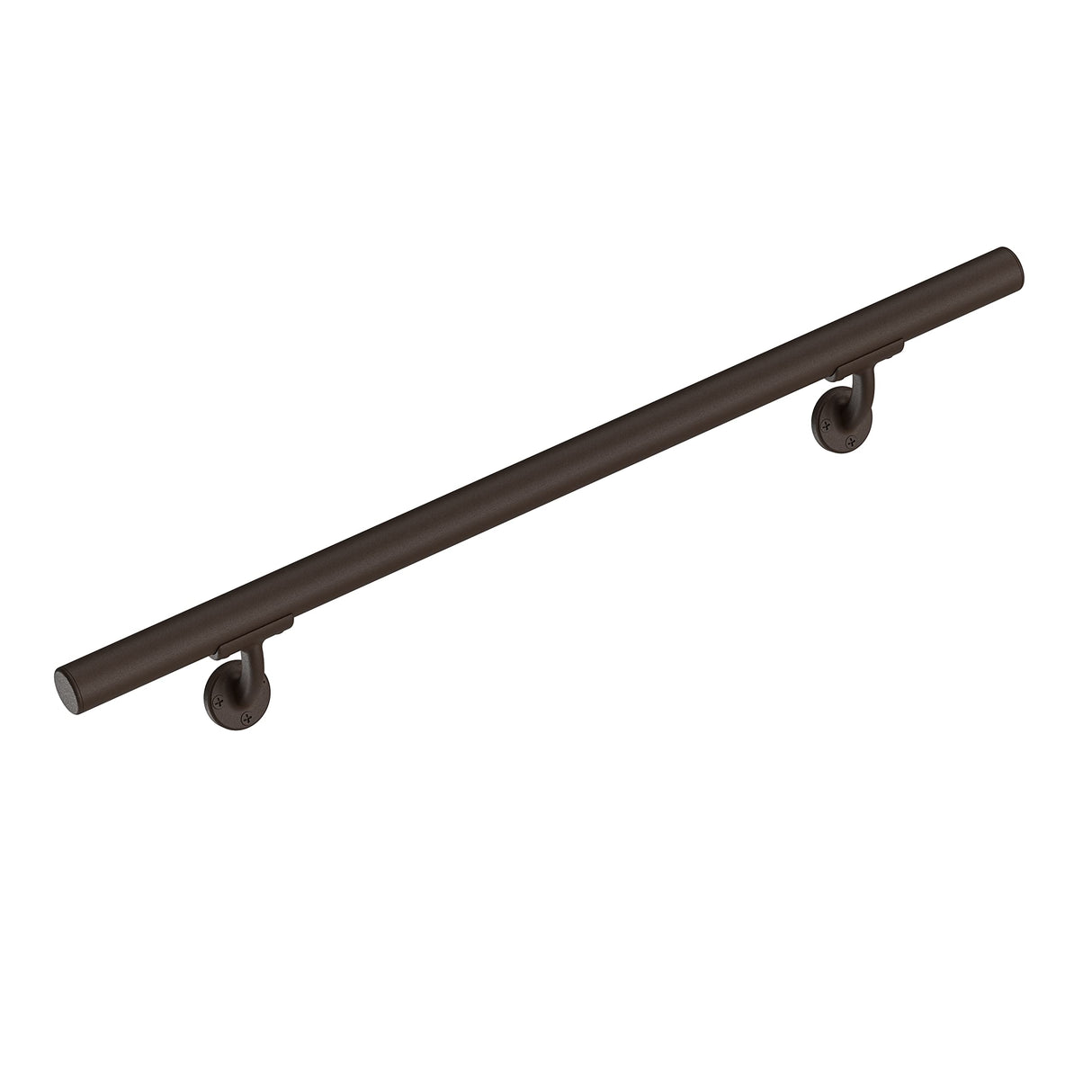 Meranti Aluminum Handrail for Indoor or Outdoor Steps and Stairs – Hand Rails for Elderly – DIY Complete Stair Railing Kit (4' Length, Bronze Textured)