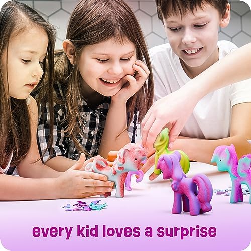 Dan&Darci Unicorn Hatching Surprise Eggs for Kids - 6 Pack - Grows 600% - Unicorn Toys for Girls & Boys Age 3-8 - Birthday Gift Ideas and Party Favors for 3+ Year Old Girl - Gifts for Ages 3 4 5 6 7 8
