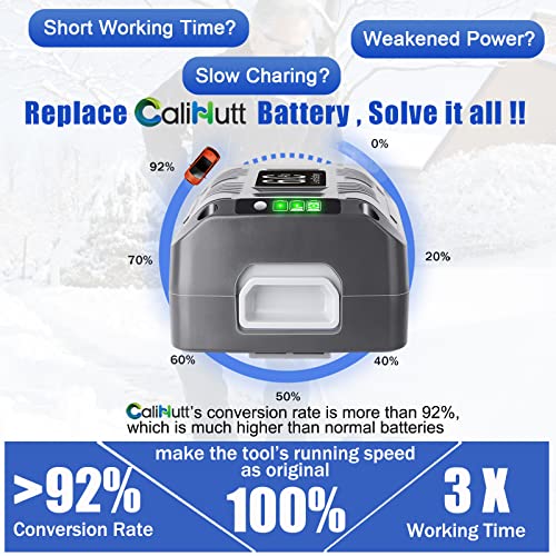 CaliHutt 【Upgrade!】 40V 6.0Ah Replacement Battery for Snow Joe/Sun Joe Ecosharp 40V Tools Lithium-ion Battery Snow Blower Lawn Mower Pressure Washer. 40V Wireless iON Models