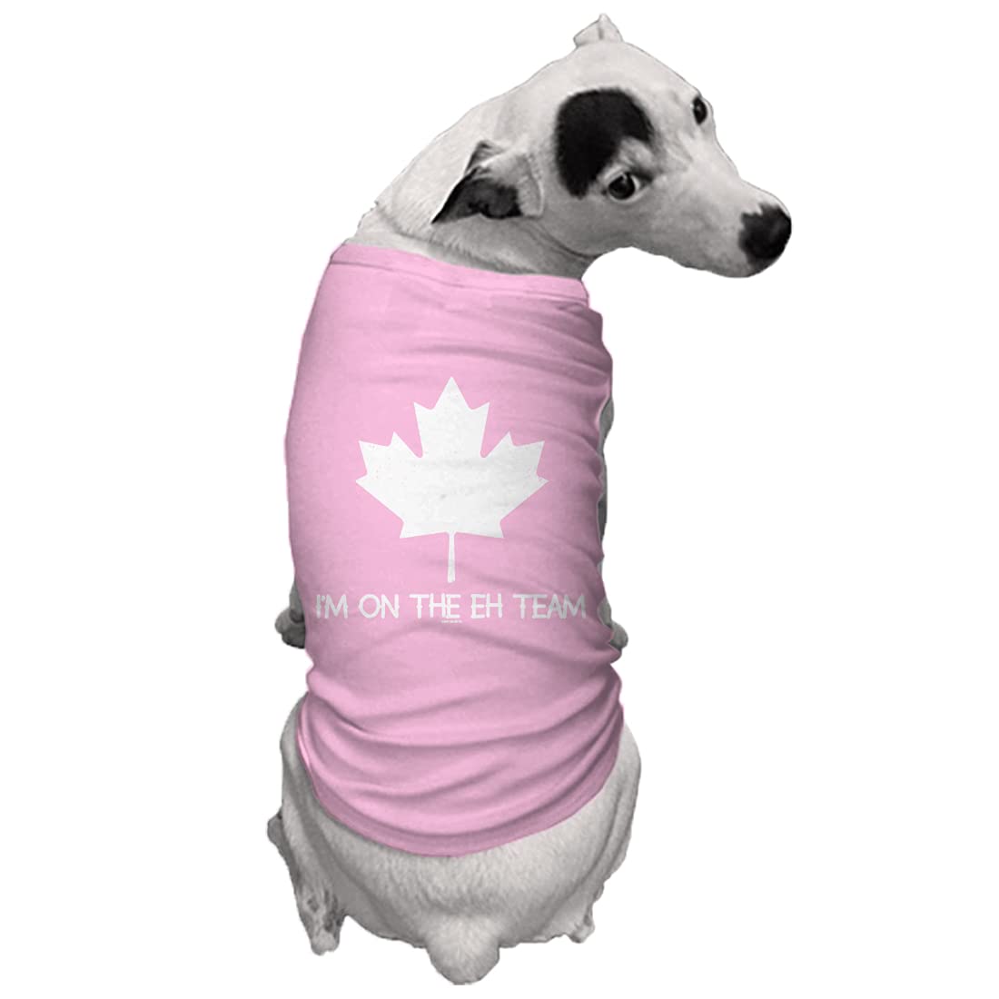 I'm On The Eh Team - Canadian Dog Shirt (Pink, Large)