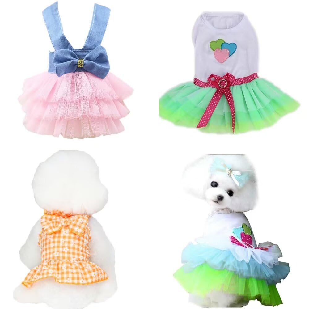 Chihuahua Fancy Dress for Dog Cats Clothes Puppy Dresses for Medium Dogs Wedding Fashion Doggie Winter Dresses XL