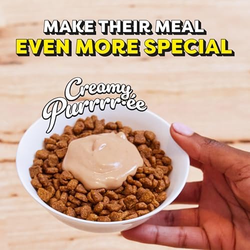 Temptations Creamy Puree with Beef Liver and Cheese, Variety Pack of Lickable, Squeezable Cat Treats, 0.42 oz Pouches, 24 Count